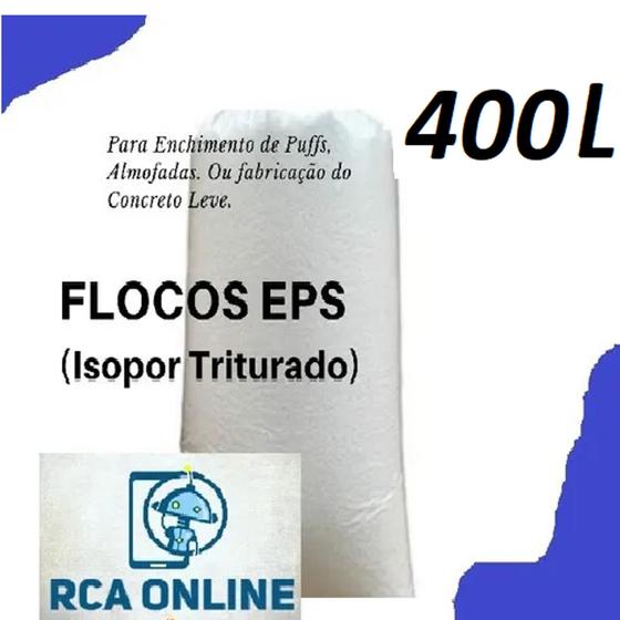 Imagem de Flocos De Isopor 400 Litros P/ Enchimento De Puffs -almofada