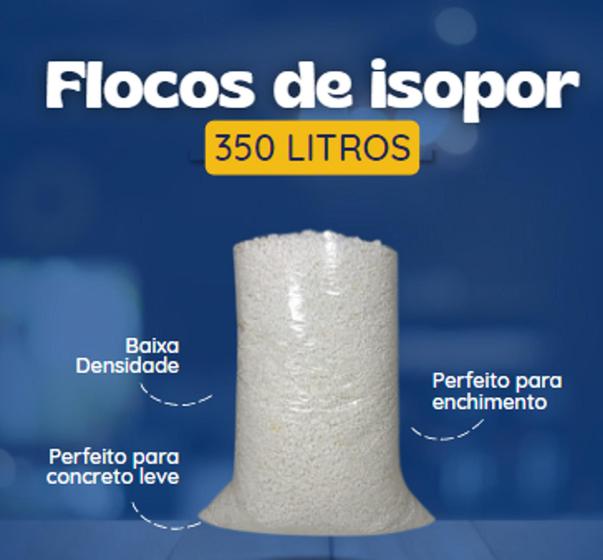 Imagem de Flocos de Isopor para Construção Civil e Concreto Leve (350 Litros)