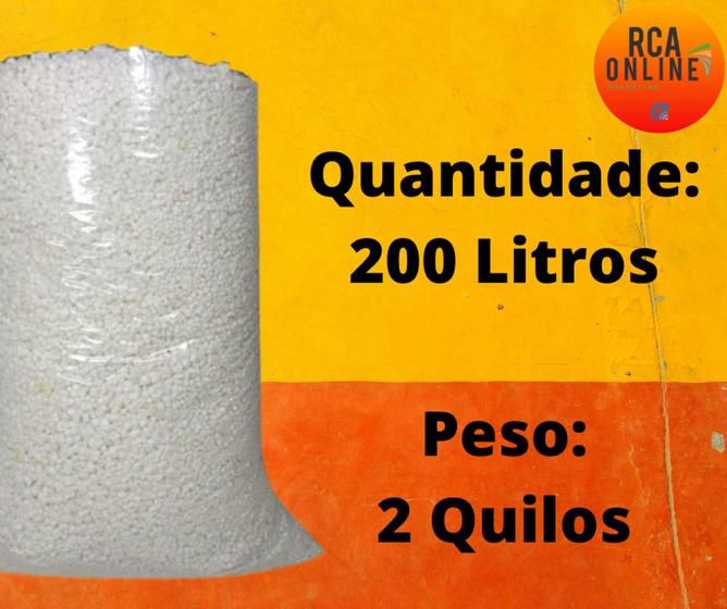 Imagem de Flocos de Isopor para Preenchimento de Puffs Almofadas Bichos de Pelúcias 2 Kg (200 Litros)