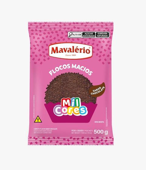 Imagem de Flocos Sabor Chocolate Macio 500g - Mavalerio