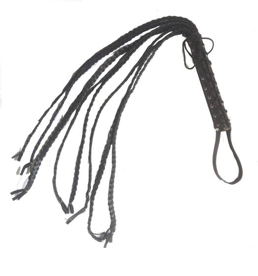 Imagem de Flogger de tranças de couro CH012 Couro Legítimo