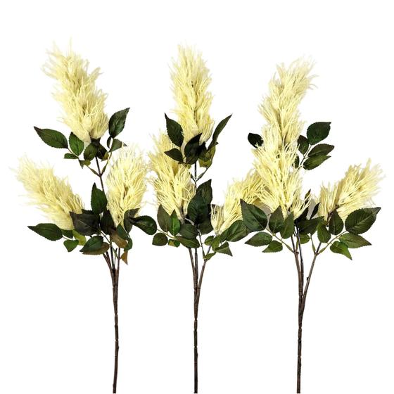 Imagem de Flor Artificial Astilbe Creme 87X10Cm Planta Artificial 3Pc