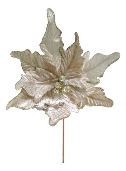 Imagem de Flor Artificial Poinsétia Para Árvore de Natal - Nude