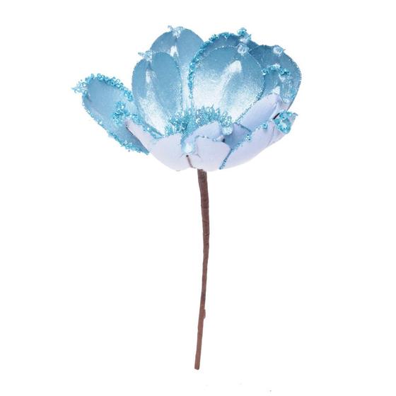 Flor De Natal Magnolia Azul Turq 1un 20x15x15cm 1024153 - Cromus - Flores  de Natal - Magazine Luiza