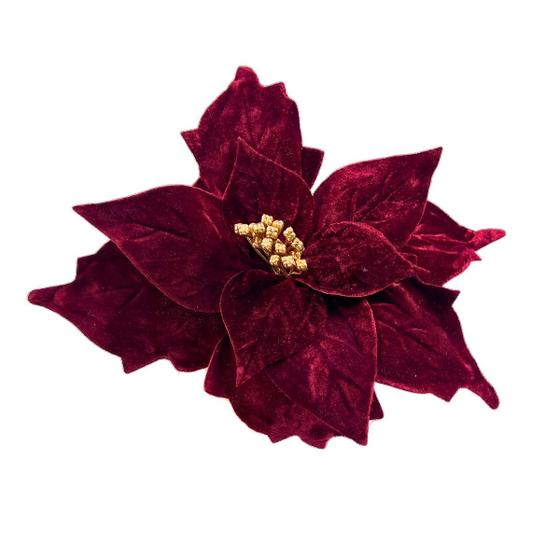 Imagem de Flor de Natal Poinsétia Vermelha Decoração Natalina Árvore Tok da Casa