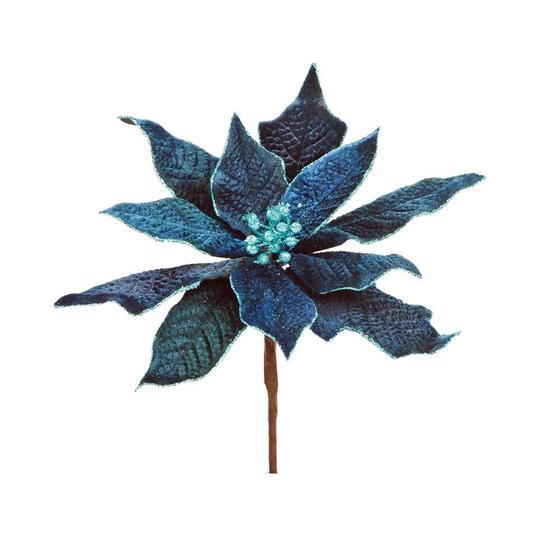 Flor Natalina Artificial Azul Marinho 35cm Cabo Médio 1 Pç - Cromus - Flores  Artificiais - Magazine Luiza