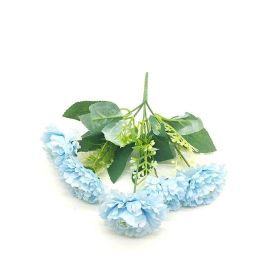 Imagem de Flor Peônia Artificial Buquê Com 5 Flores