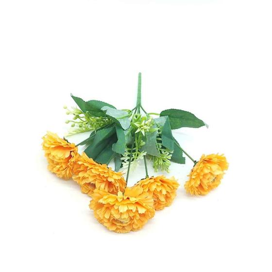 Imagem de Flor Peônia Artificial Buquê Com 5 Flores