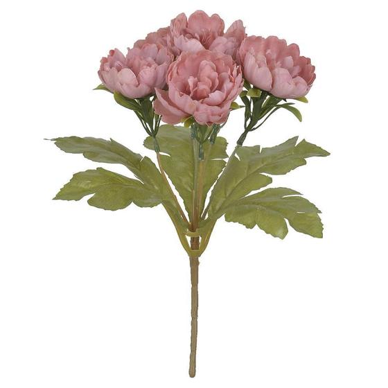 Flor Peonia Rosa Outono Bouque 27Cm - Berlin Decor - Plantas Artificiais -  Magazine Luiza