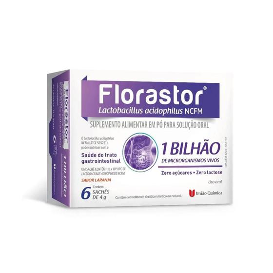 Imagem de Florastor Lactobacillus 1 Bilhão Sachês 6X4G  União Química