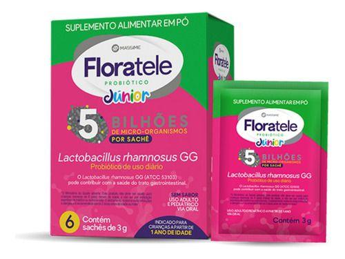 Imagem de Floratele Probiótico Júnior 6 Sachês 5 Bilhões Lactobacillus