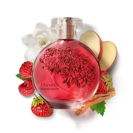 Imagem de Floratta Red Blossom Lançamento Perfume Feminino 75ML floral suculenta Maçã de Vermont Mais vendido