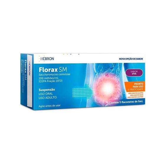 Imagem de Florax Sm Adulto 5 Flaconetes 5ml Sabor Uva