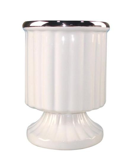 Imagem de Floreiro / Vaso De Cerâmica 17Cm - Branco