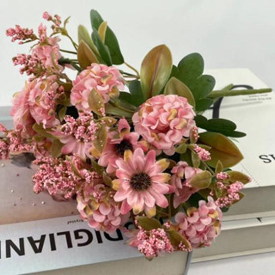 Imagem de Flores Artificiais De Falsas Seda  (Plástico Artificial) Bola De Casamento  Bouquet FR-812