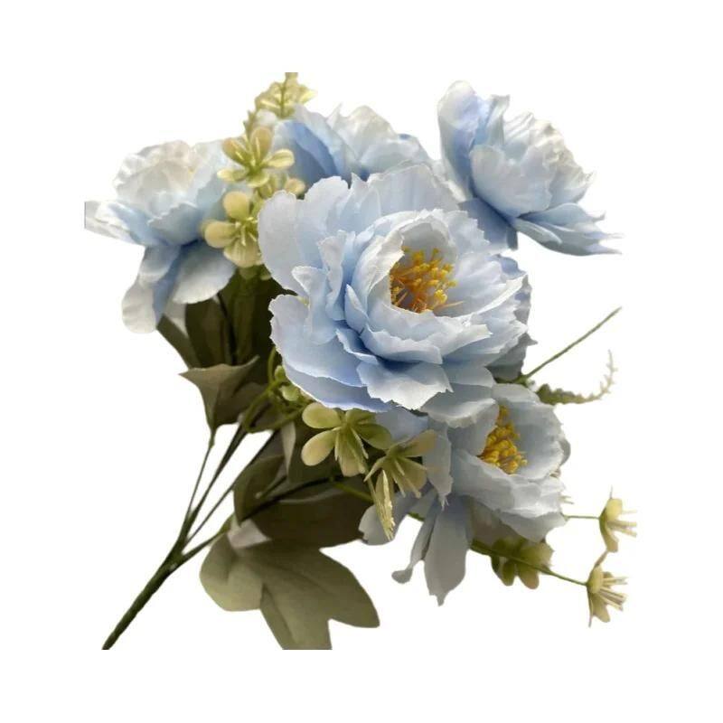 Flores Artificiais de Peônia Ondulada (6 Cabeças) - Decoração para ...