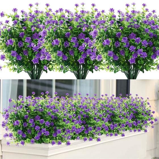 Imagem de Flores Artificiais GREENRAIN Resistentes a UV - Decoração para Exteriores