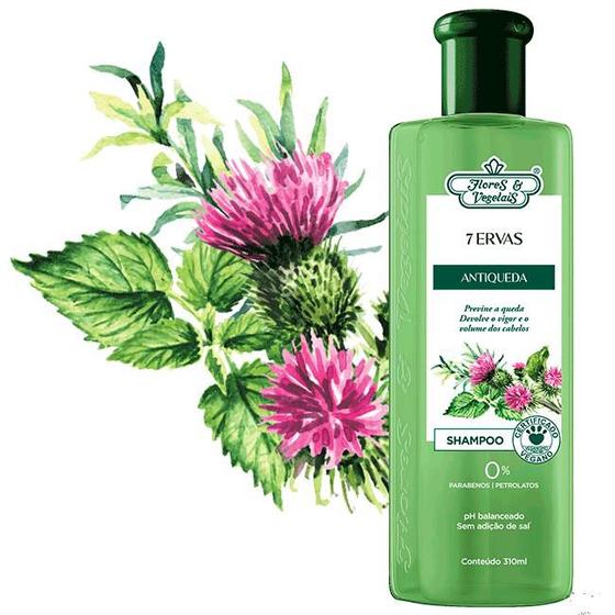 Imagem de FLORES VEGETAIS ANTIQUEDA SHAMPOO 310ml 7ERVAS