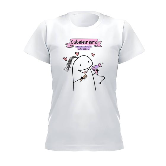 Imagem de Flork Profissões Camisa Unissex Adulto Infantil Cabeleireira