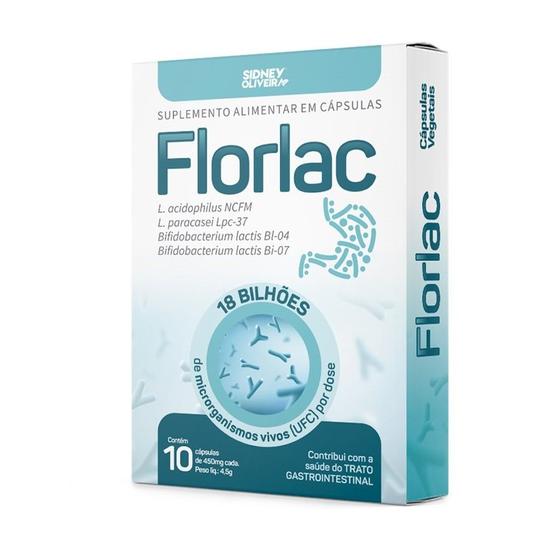 Imagem de Florlac probiotico 18 bilhoes c/10 capsulas sidney oliveira