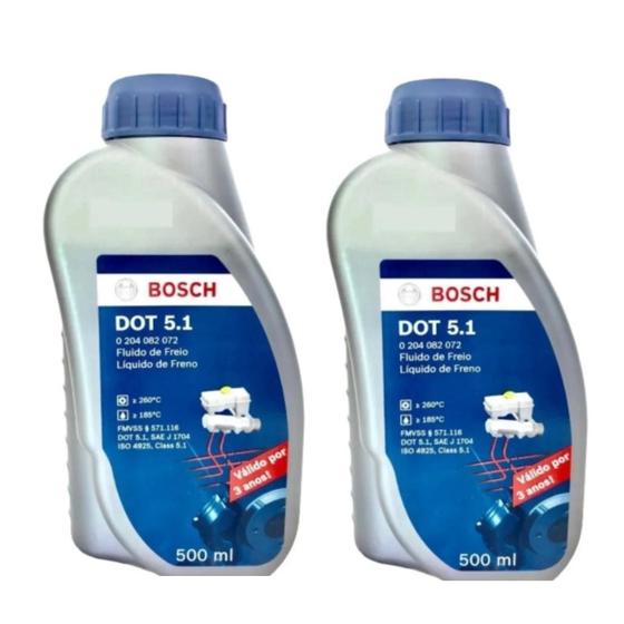 Imagem de Fluido De Freio Bosch Dot 5.1 500ml Brake Fluid 2 Unidades