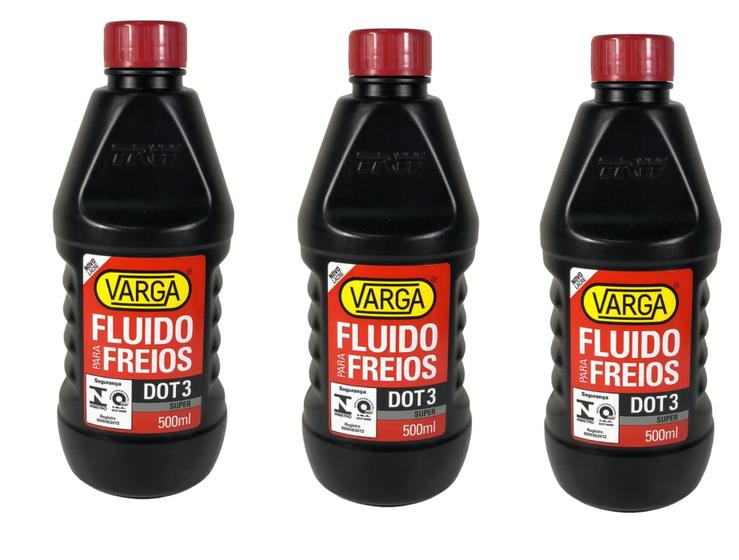 Imagem de FLUIDO DE FREIO DOT3 SUPER VARGA 500ml - KIT C/3