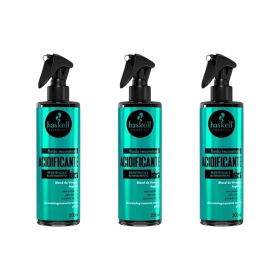 Imagem de Fluido Haskell 200ml Acidificante - Kit C/ 3un
