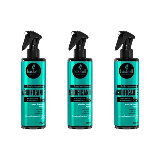 Imagem de Fluido Haskell 200Ml Acidificante - Kit Com 3Un