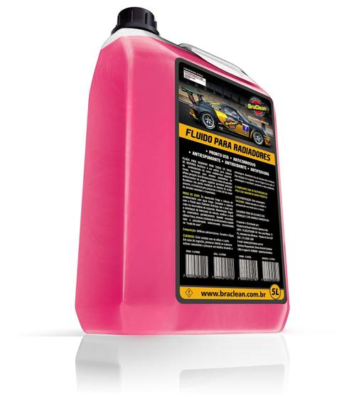 Fluido Para Radiador Pronto Uso Rosa 5 Litros BraClean Premium, Atacado ...