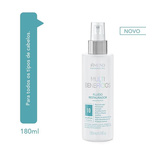Fluído Restaurador Multibenefícios Amend Essencial 180ml Imagem de Fluído Restaurador Multibenefícios Amend Essencial 180ml