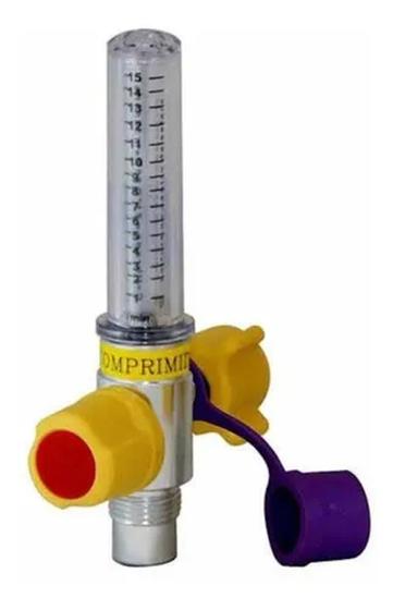 Imagem de Fluxômetro 0 A 15 l/min Para Ar Comprimido Bilha Curta