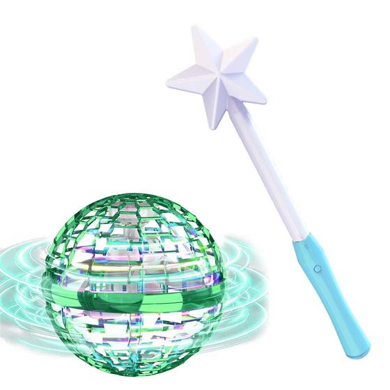 Imagem de Flying Orb Ball ATHLERIA Green Hover Boomerang Drones Kids