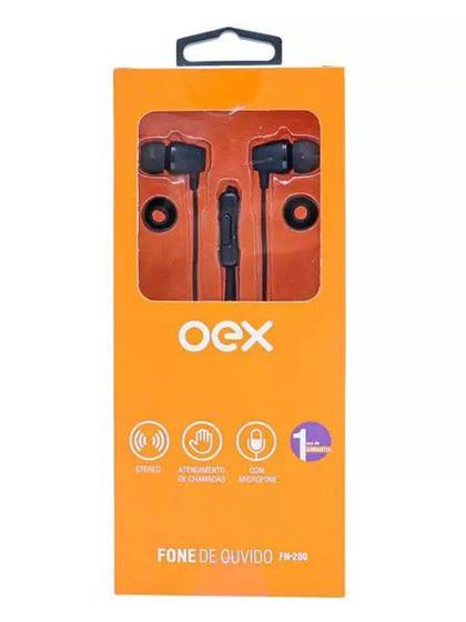 Fone de Ouvido Intra-auricular Com Microfone Oex Fn200