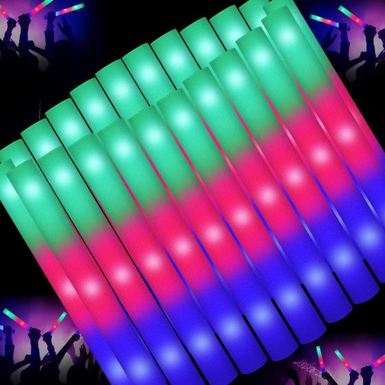 Imagem de Foam Glow Sticks SHQDD44 PCS com 3 modos de intermitência colorida