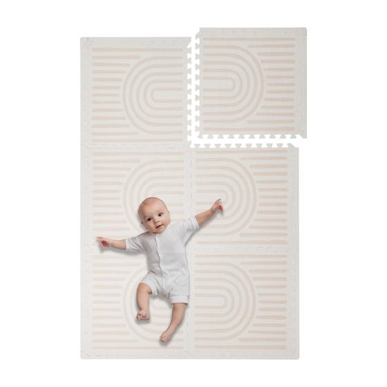 Imagem de Foam Playmat Toddlekind Premium de 4 x 6 pés com 6 ladrilhos para bebês