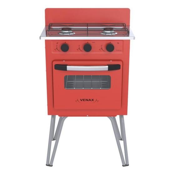 Fogao 2 bocas venax gemini vetro vermelho gas glp Menor preço em Fogao 2 bocas venax gemini vetro vermelho gas glp