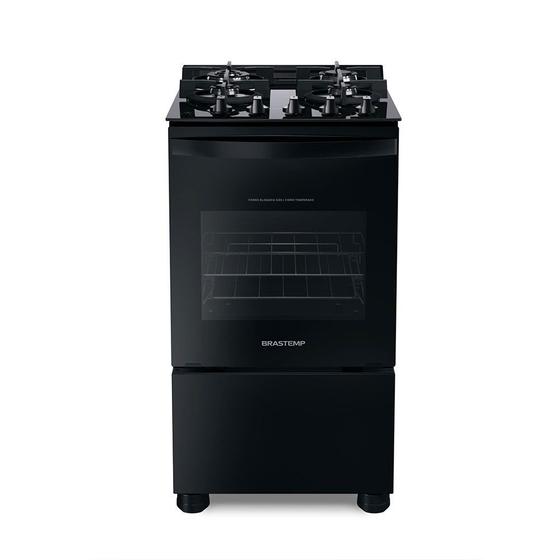 Fogão 4 Bocas a Gás Brastemp BFO4XAE Mesa de Vidro Dupla Chama e Acendimento Automático Preto Bivolt Menor preço em Fogão 4 Bocas a Gás Brastemp BFO4XAE Mesa de Vidro Dupla Chama e Acendimento Automático Preto Bivolt