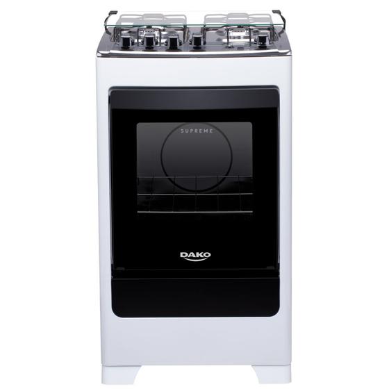 Fogão 4 Bocas à Gás Dako Supreme Acendimento Automático Mesa Inox Mega Chama Branco Bivolt Menor preço em Fogão 4 Bocas à Gás Dako Supreme Acendimento Automático Mesa Inox Mega Chama Branco Bivolt