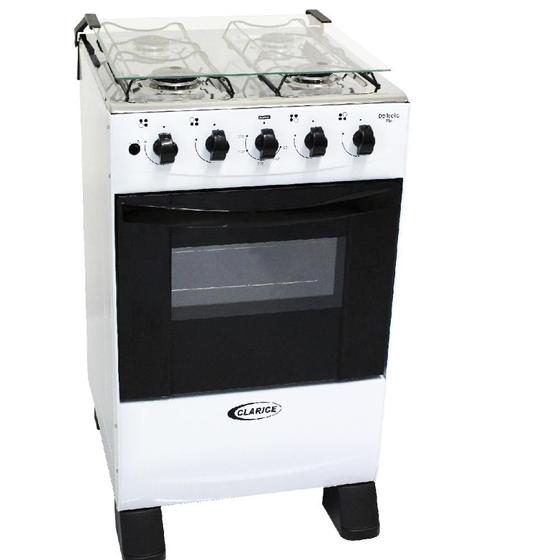 Fogão 4 Bocas Clarice Delicato Plus com Acendimento Automático - Branco Menor preço em Fogão 4 Bocas Clarice Delicato Plus com Acendimento Automático - Branco