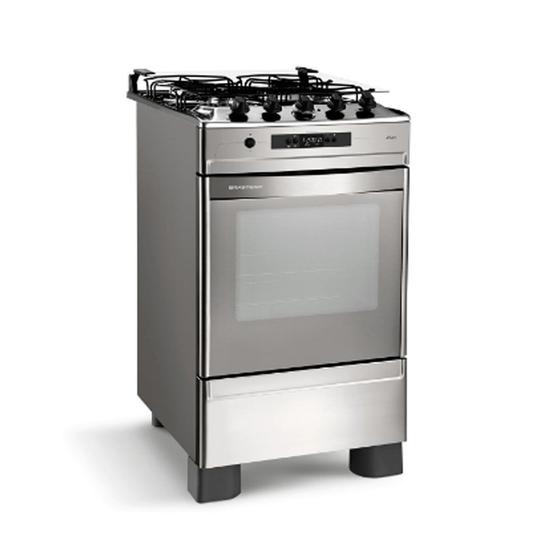 Imagem de Fogão 4 bocas com grill e timer digital Brastemp BF150AR inox 220v