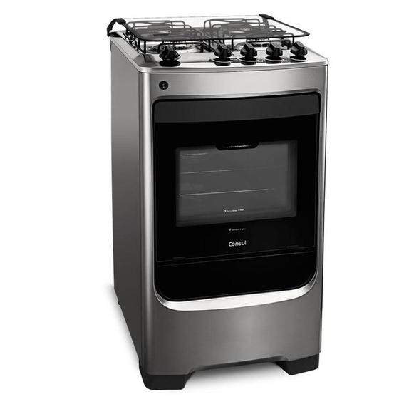 Imagem de Fogão 4 Bocas Consul CFO4NAR, Inox, com acendimento automático