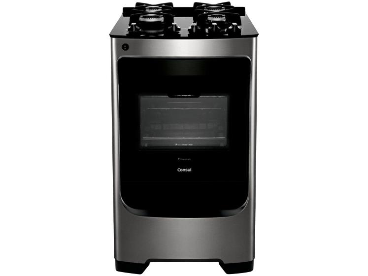 Fogão 4 Bocas Consul Inox Mesa de Vidro CFO4VARUNA Imagem de Fogão 4 Bocas Consul Inox Mesa de Vidro CFO4VARUNA