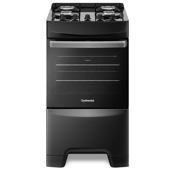 Fogão 4 Bocas Continental Brasil Preto Mesa em Vidro - Bivolt - Fc4gp Fogão 4 Bocas Continental Brasil Preto Mesa em Vidro - Bivolt - Fc4gp