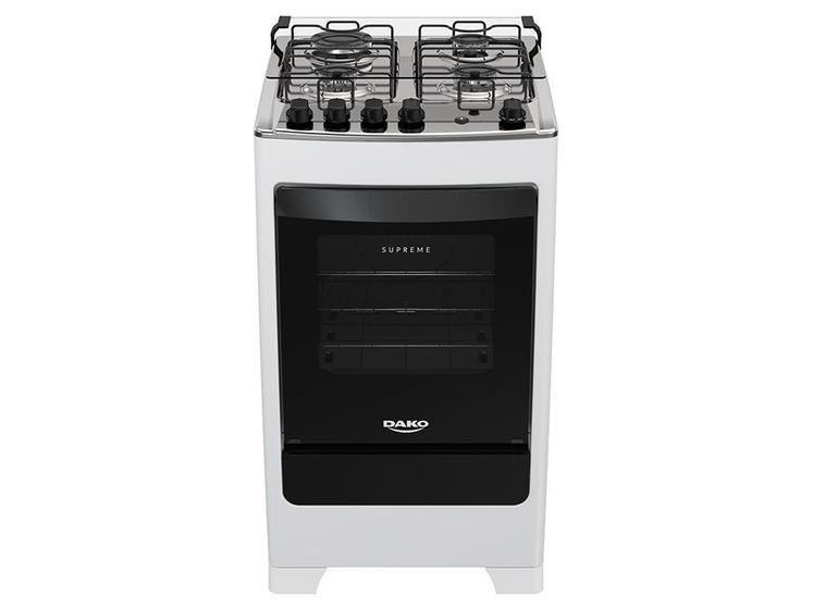 Imagem de Fogão 4 Bocas Dako Supreme com Acendimento Automático e Mesa de Inox  Branco - 110/220V