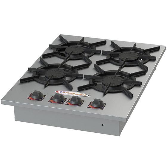 Imagem de Fogão 4 Bocas de Embutir Baixa Pressão 4QS Inox SL13008-I Itajobi