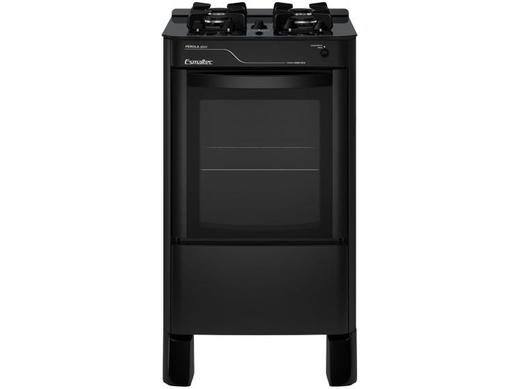 Imagem de Fogão 4 Bocas de Mesa Esmaltec Preto Mesa de Vidro Pérola Glass 4115