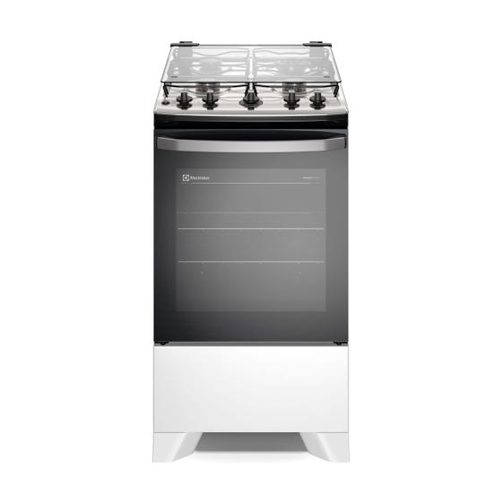 Imagem de Fogão 4 bocas Electrolux Branco Efficient com Mesa Inox, PerfectCook e VaporBake (FE4IB)