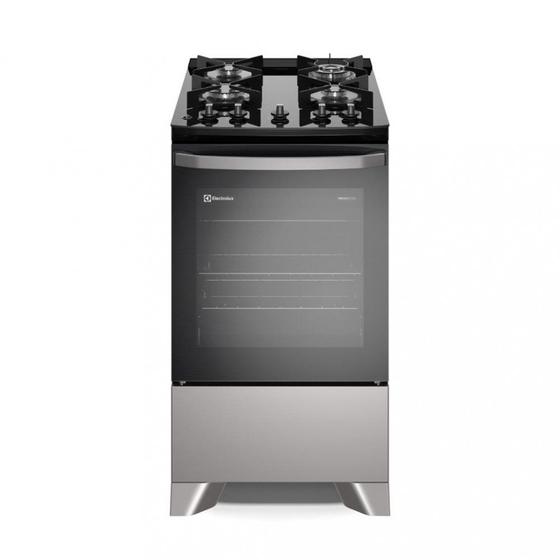 Fogão 4 Bocas Electrolux Efficient Com Perfectcook Prata Mesa em Vidro - Bivolt - Fe4gs
