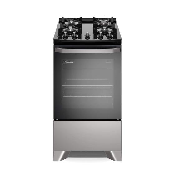 Imagem de Fogão 4 Bocas Electrolux Expert com Mesa de Vidro, PerfectCook e VaporBake Prata Bivolt