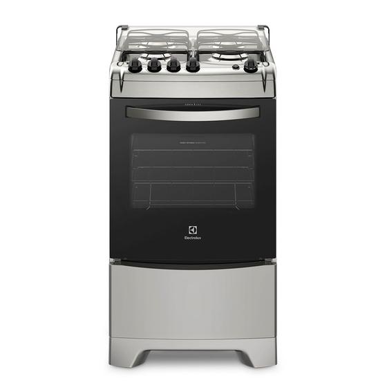 Imagem de Fogão 4 Bocas Electrolux Prata com Vidro Interno Removível (52LXS)